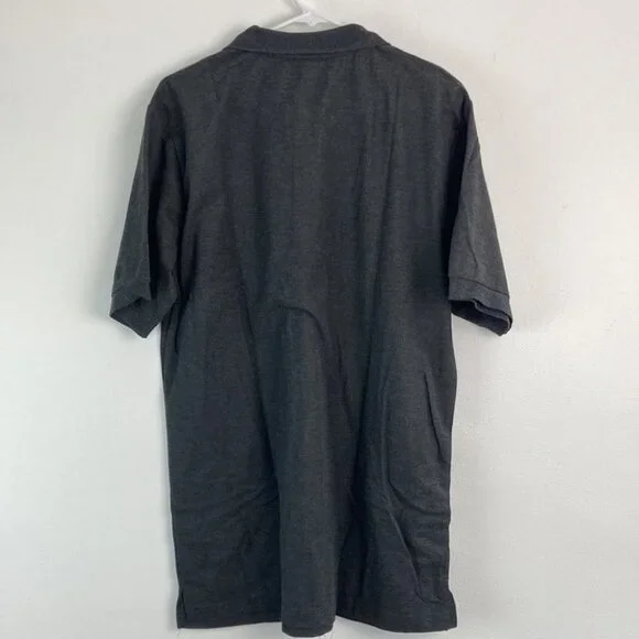 Jumpstart Men's Short Sleeve Polo Cotton Shirt DD7 Charcoal Black/Grey Large - Picture 5 of 6